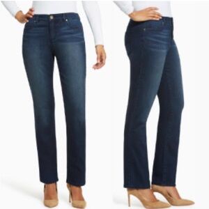 Bandolino Mandie Slim Dark Blue Jeans 12 straight leg